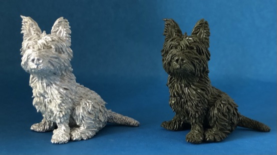 Pewter Westie and sculpt